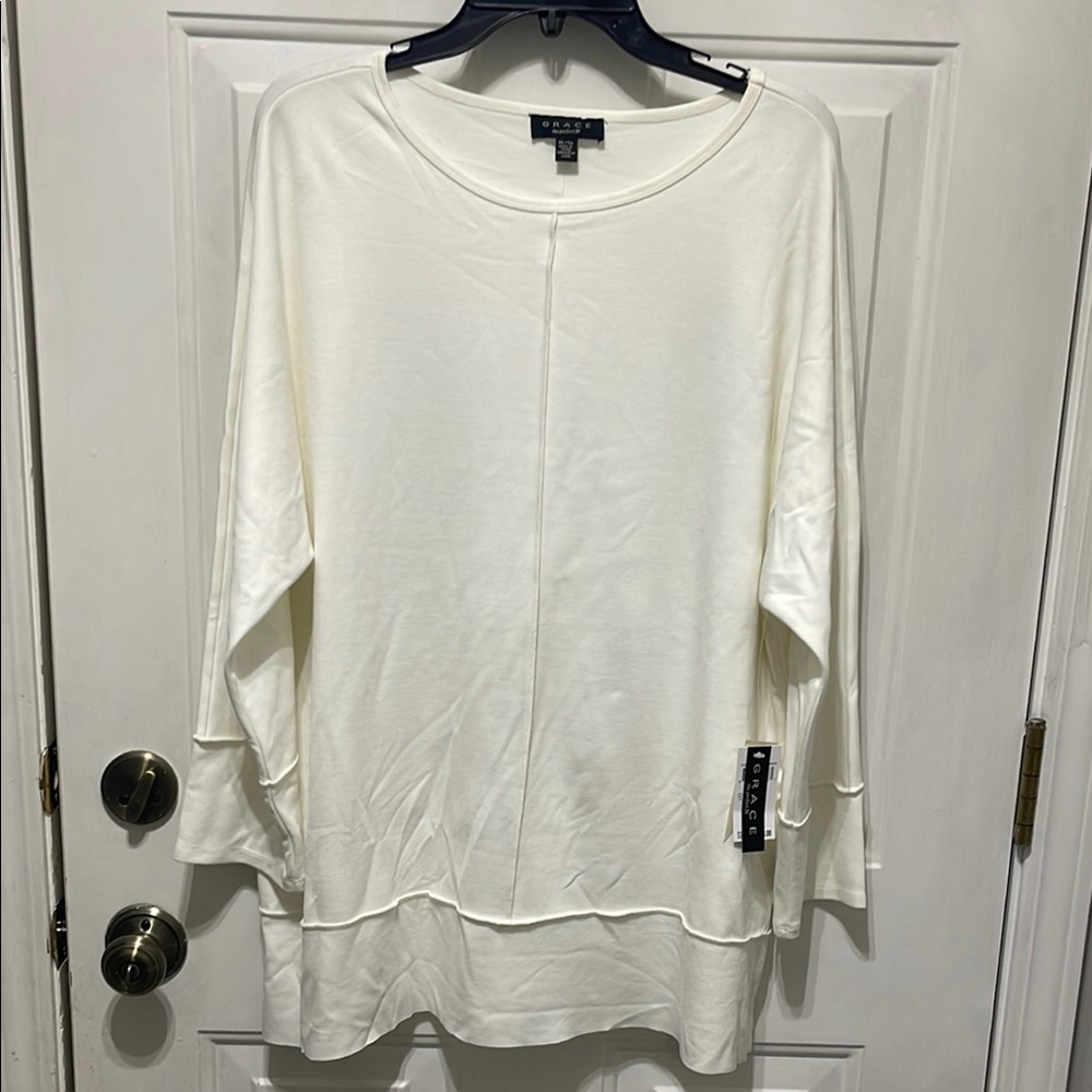 NWT $58 Grace Cream Tunic Size XL